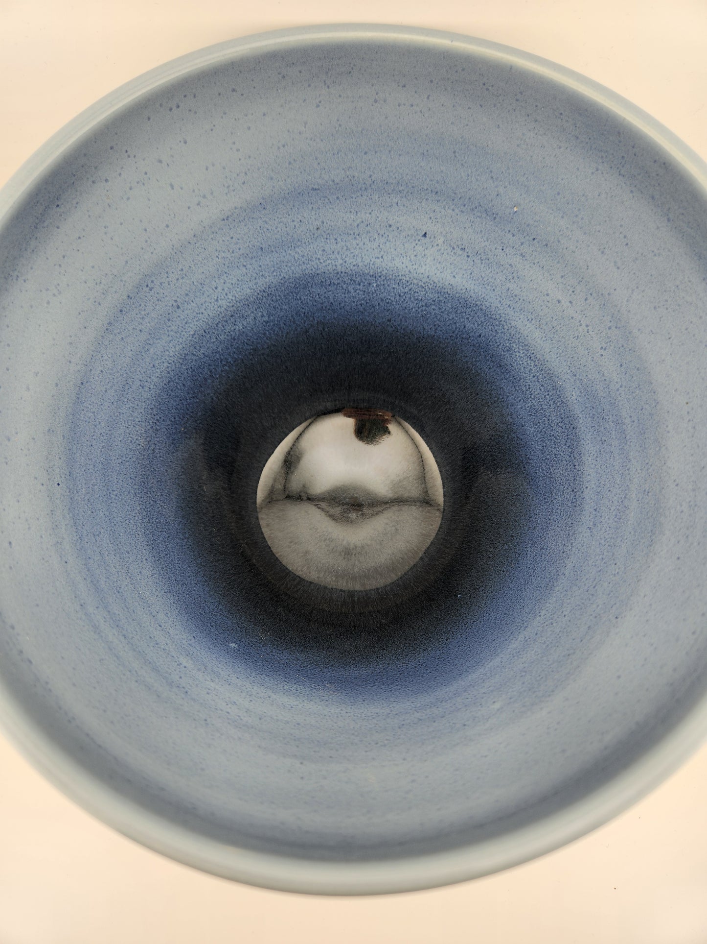 Blue and Grey Striped Bowl