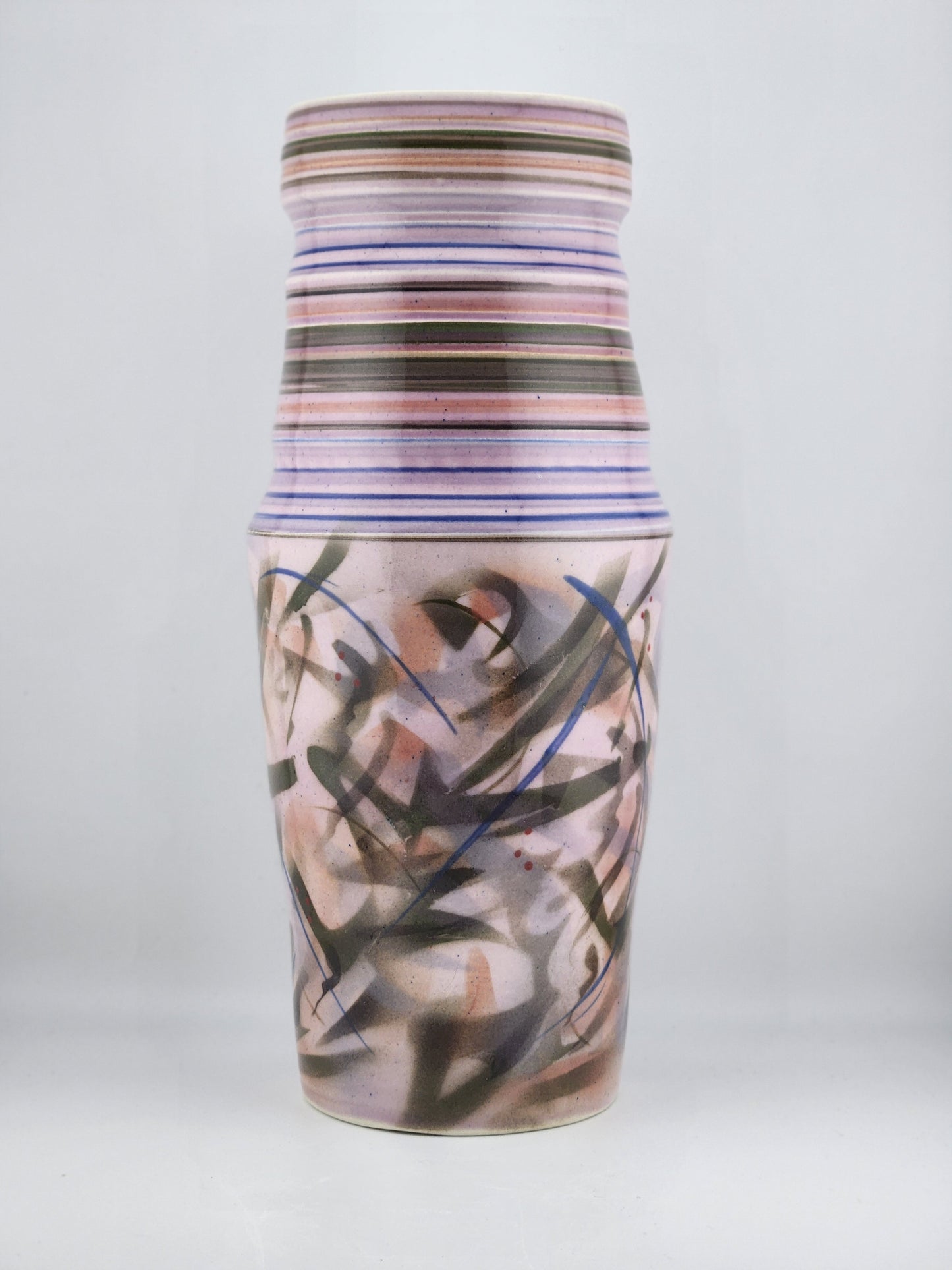 Lavender Grey Stencil Vase