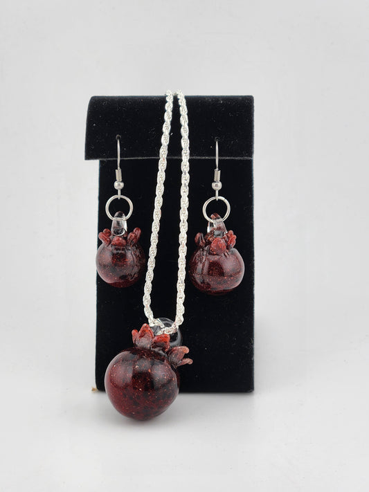 Pomegranate Earrings/Pendant