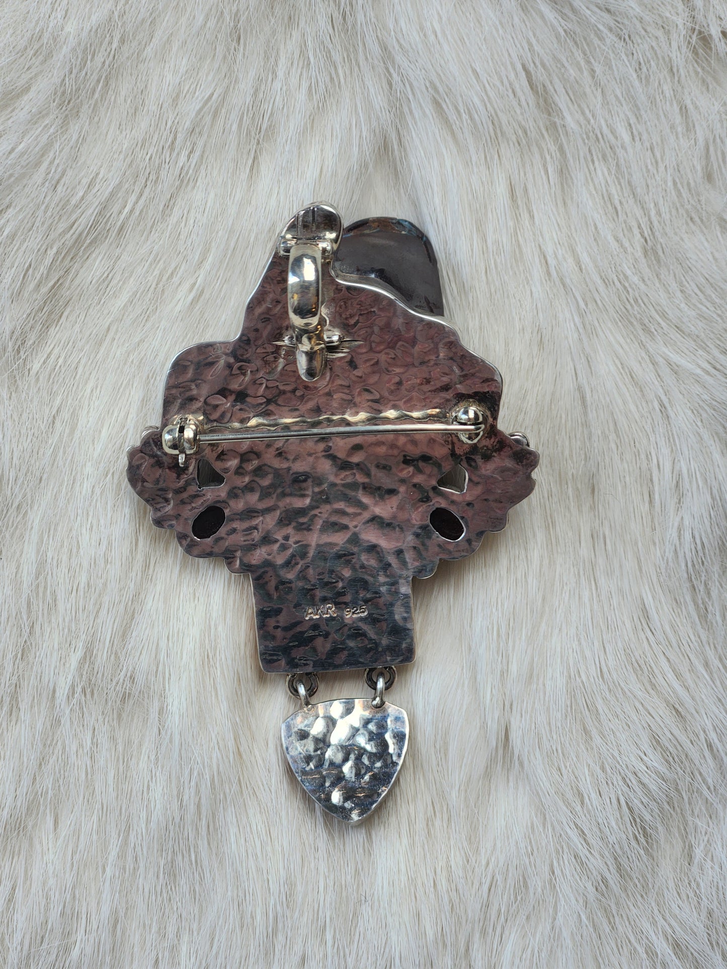 Carved Boulder Opal Frog Pendant/Pin