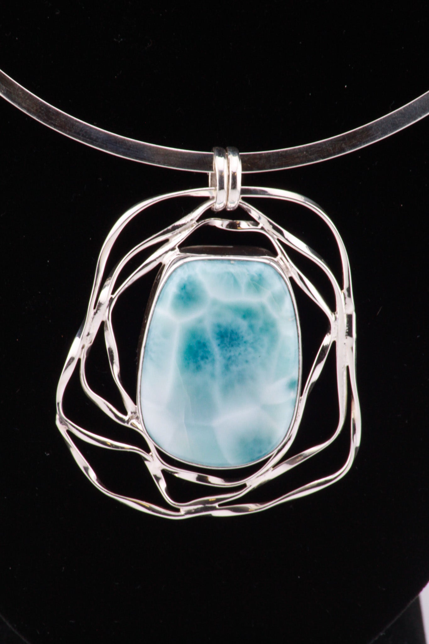 Free Form Larimar Pendant