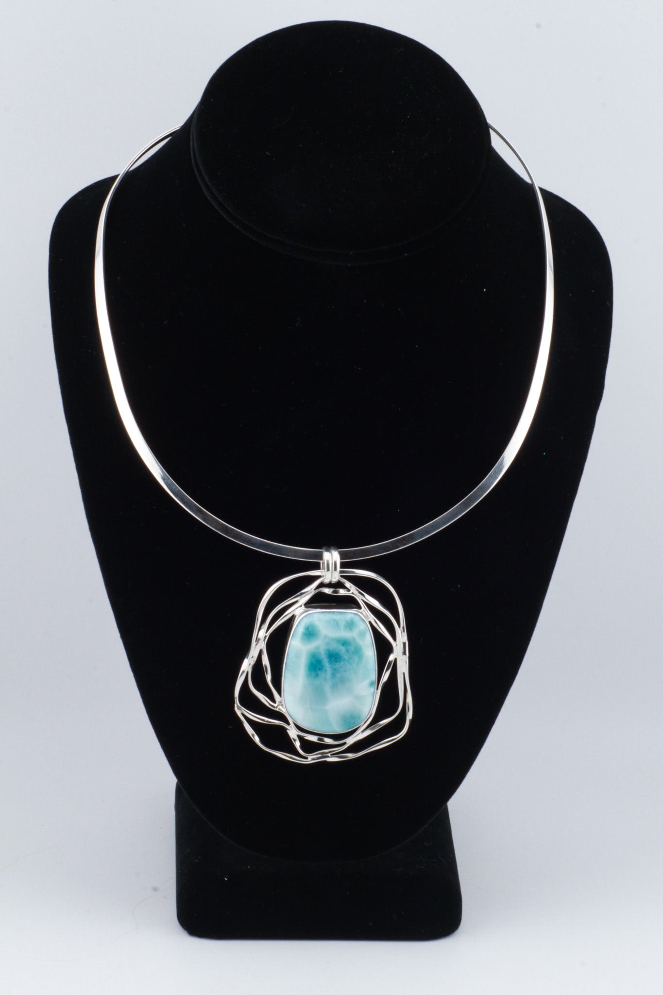 Free Form Larimar Pendant