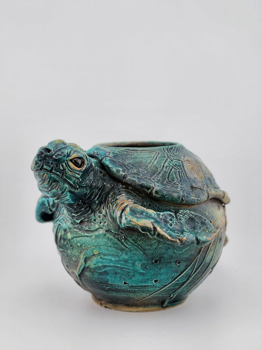 Sea Turtle Vase By Laurie & Dan Hennig