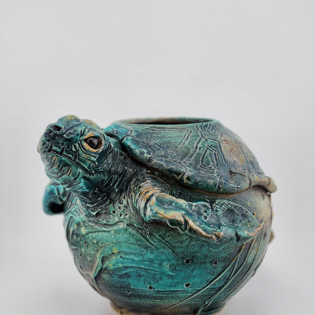 Sea Turtle Vase By Laurie & Dan Hennig