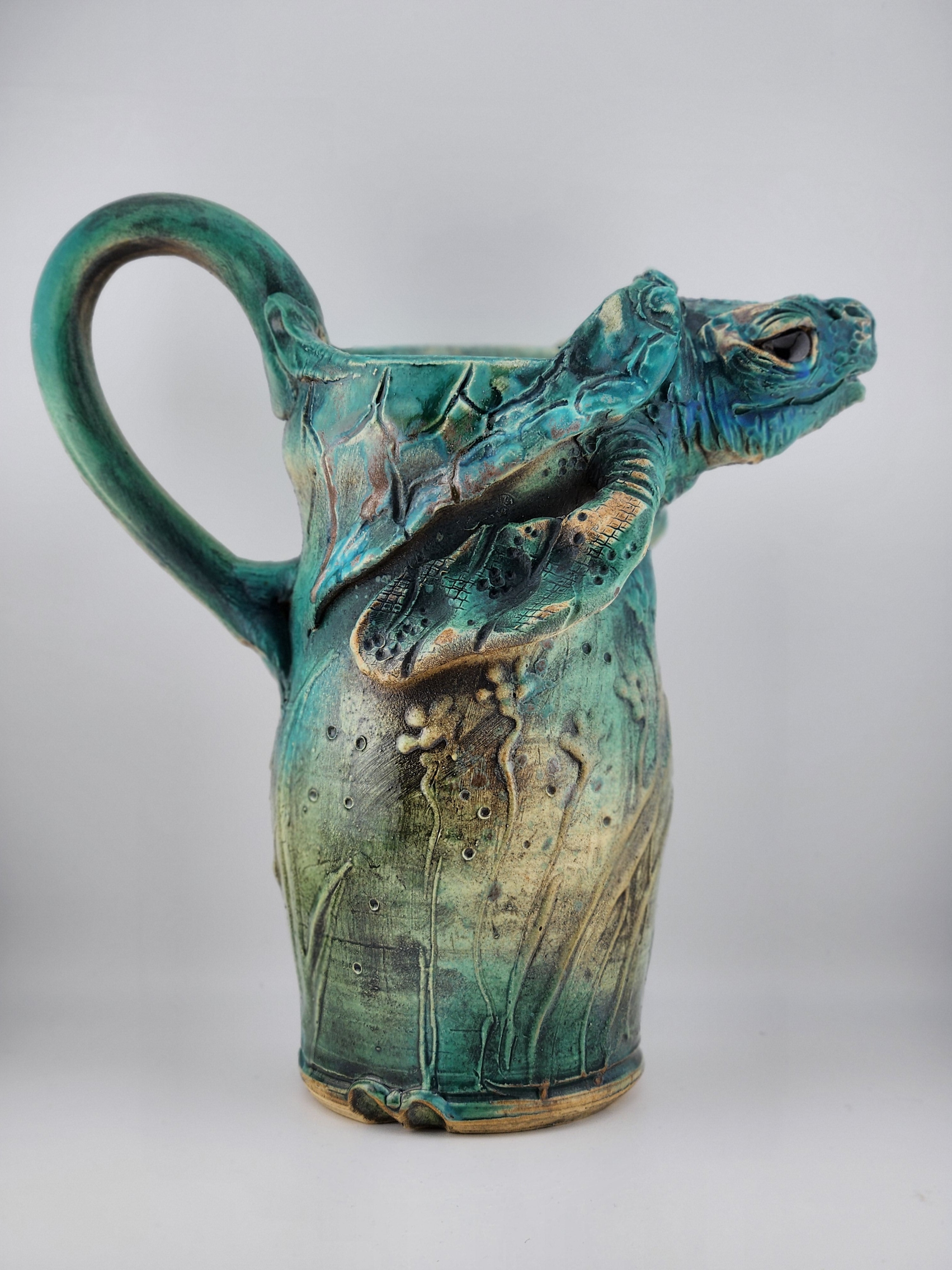 Sea Turtle Pitcher | Painted Finch Gallery