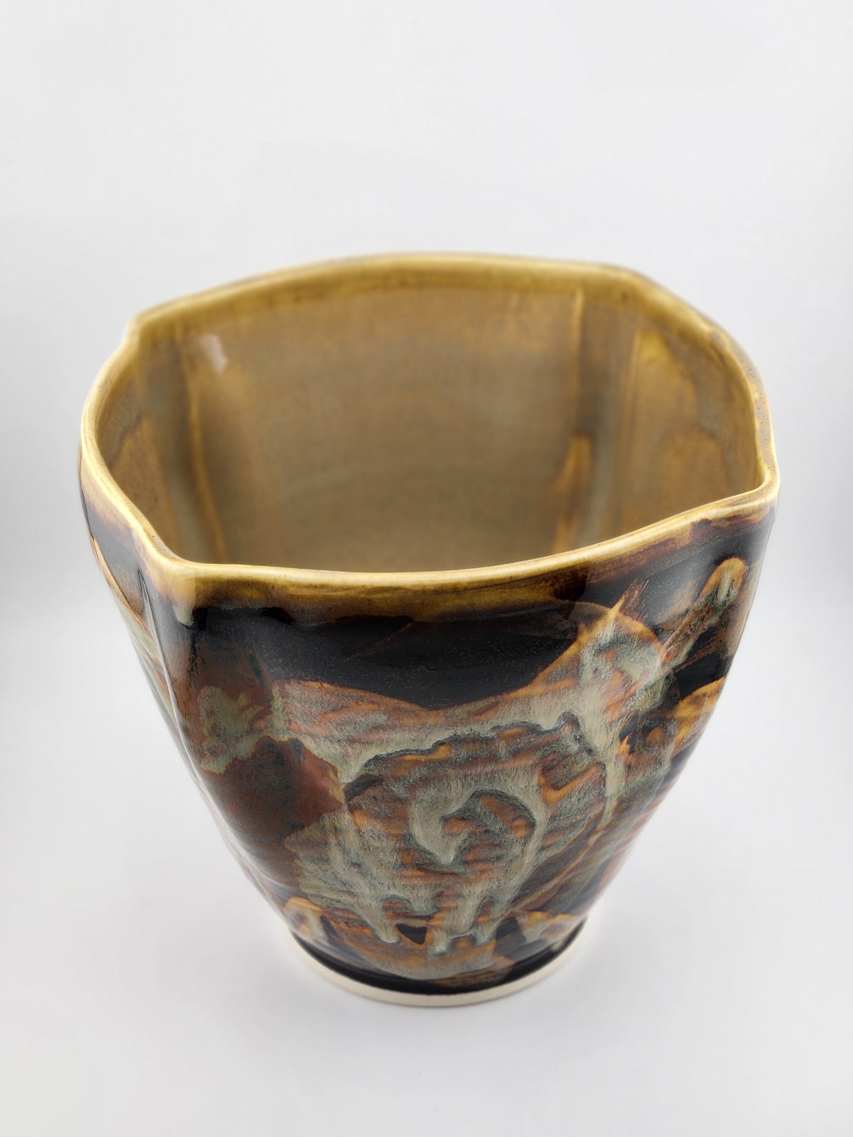 Square Bowl Spiral Leopard