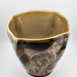 Square Bowl Spiral Leopard