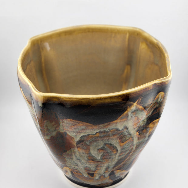 Square Bowl Spiral Leopard
