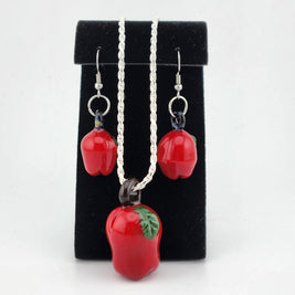 Apple Earrings & Pendant