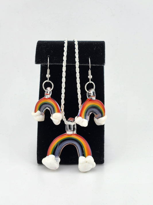 Rainbow Earrings & Pendant