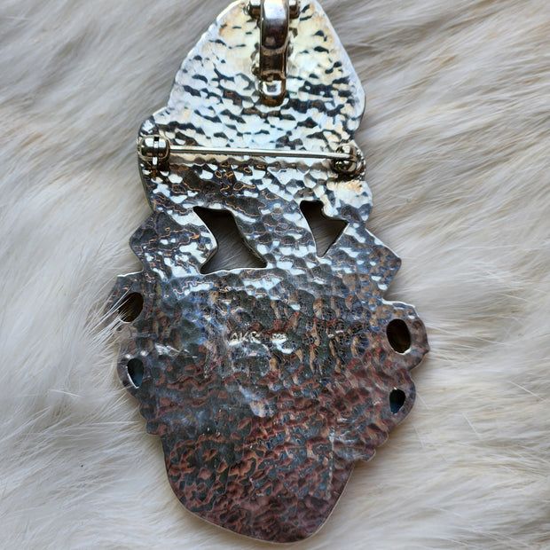 Opal Owl Labradorite Pendant/Pin