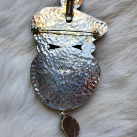 Boulder Opal Fish, Aqua Pendant/Pin