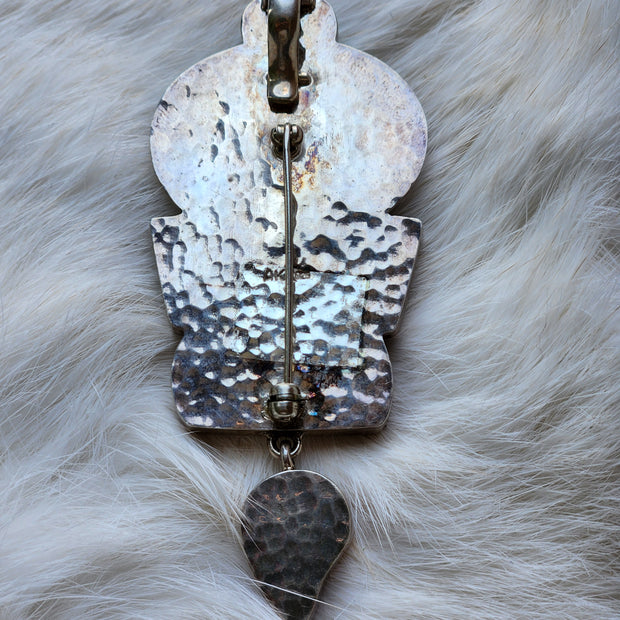 Painted Dragonfly Turquoise Pendant/Pin