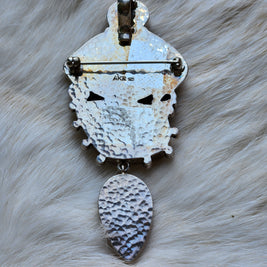 Opal Fish Amethyst Pendant/Pin