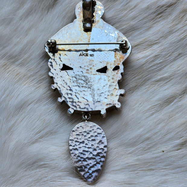 Opal Fish Amethyst Pendant/Pin