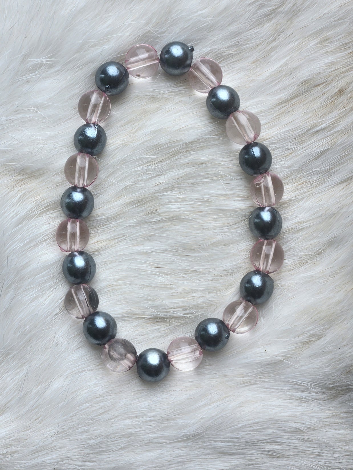 Pewter & Pink Bracelet