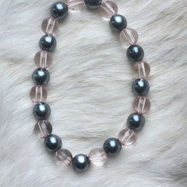 Pewter & Pink Bracelet