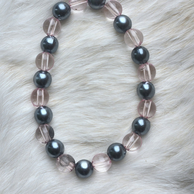 Pewter & Pink Bracelet