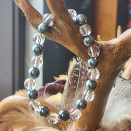 Pewter & Pink Bracelet