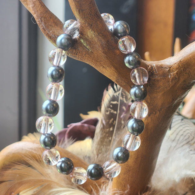 Pewter & Pink Bracelet