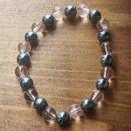 Pewter & Pink Bracelet