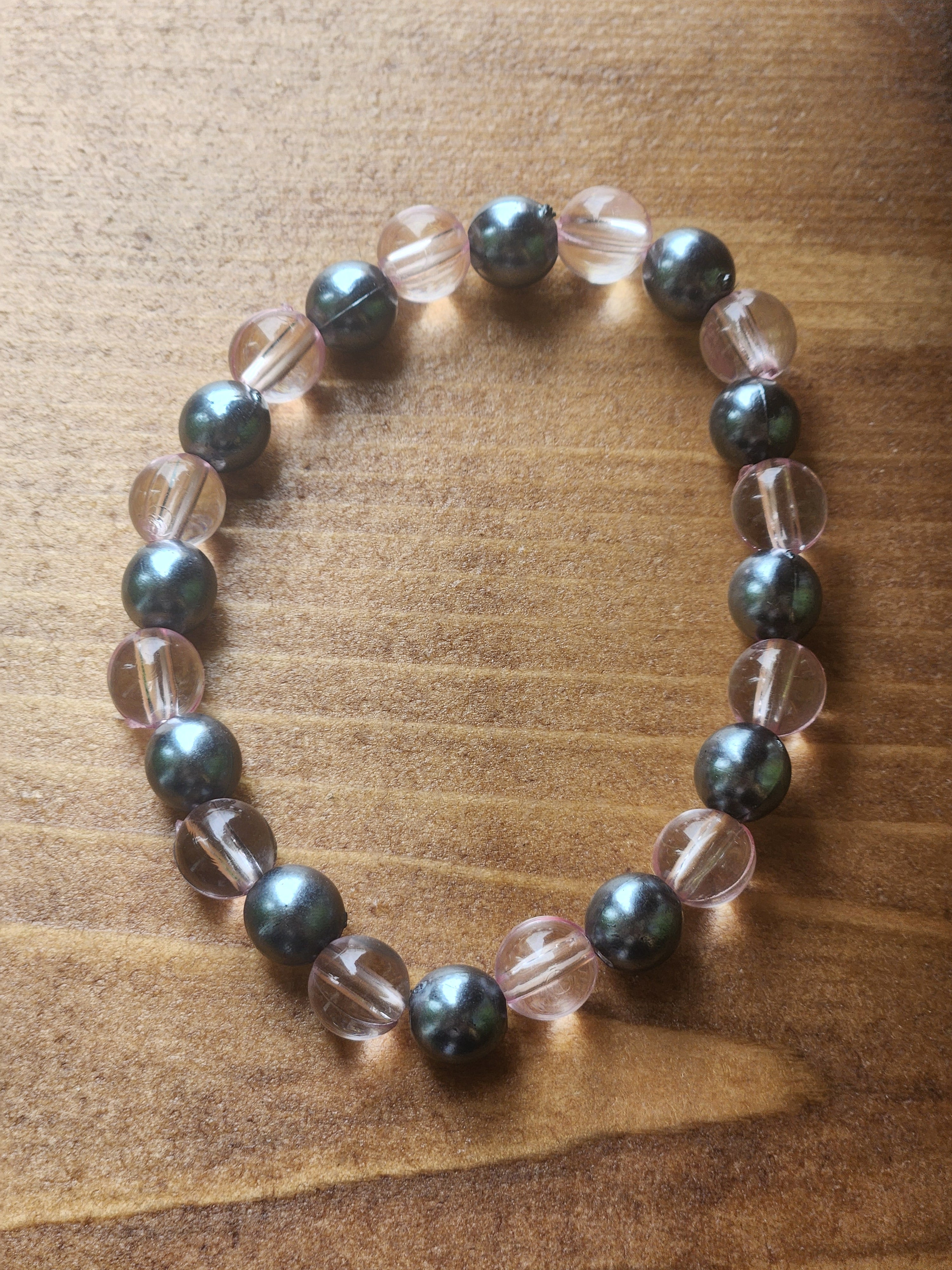 Pewter & Pink Bracelet