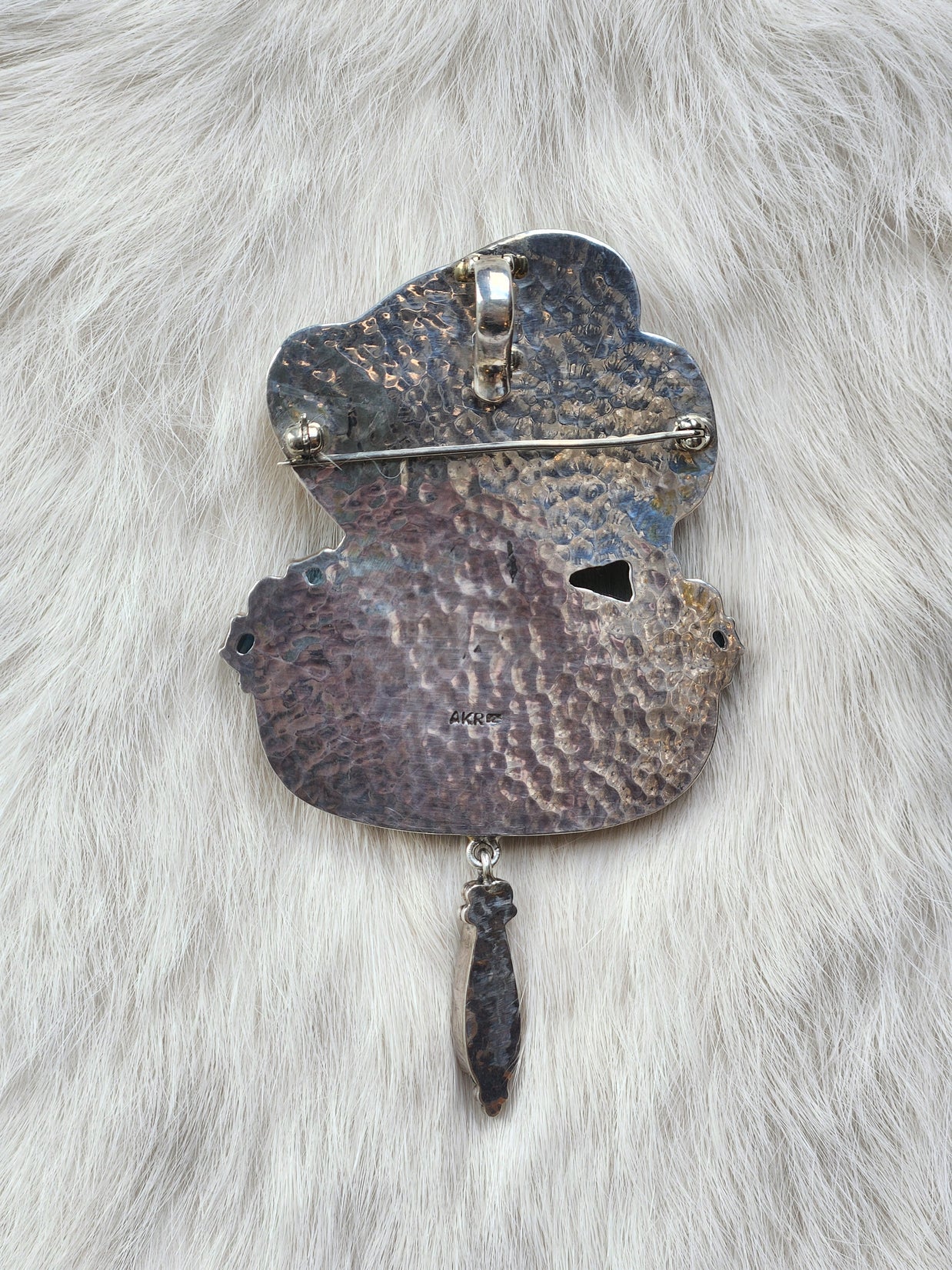 Boulder Opal Fish Pendant/Pin