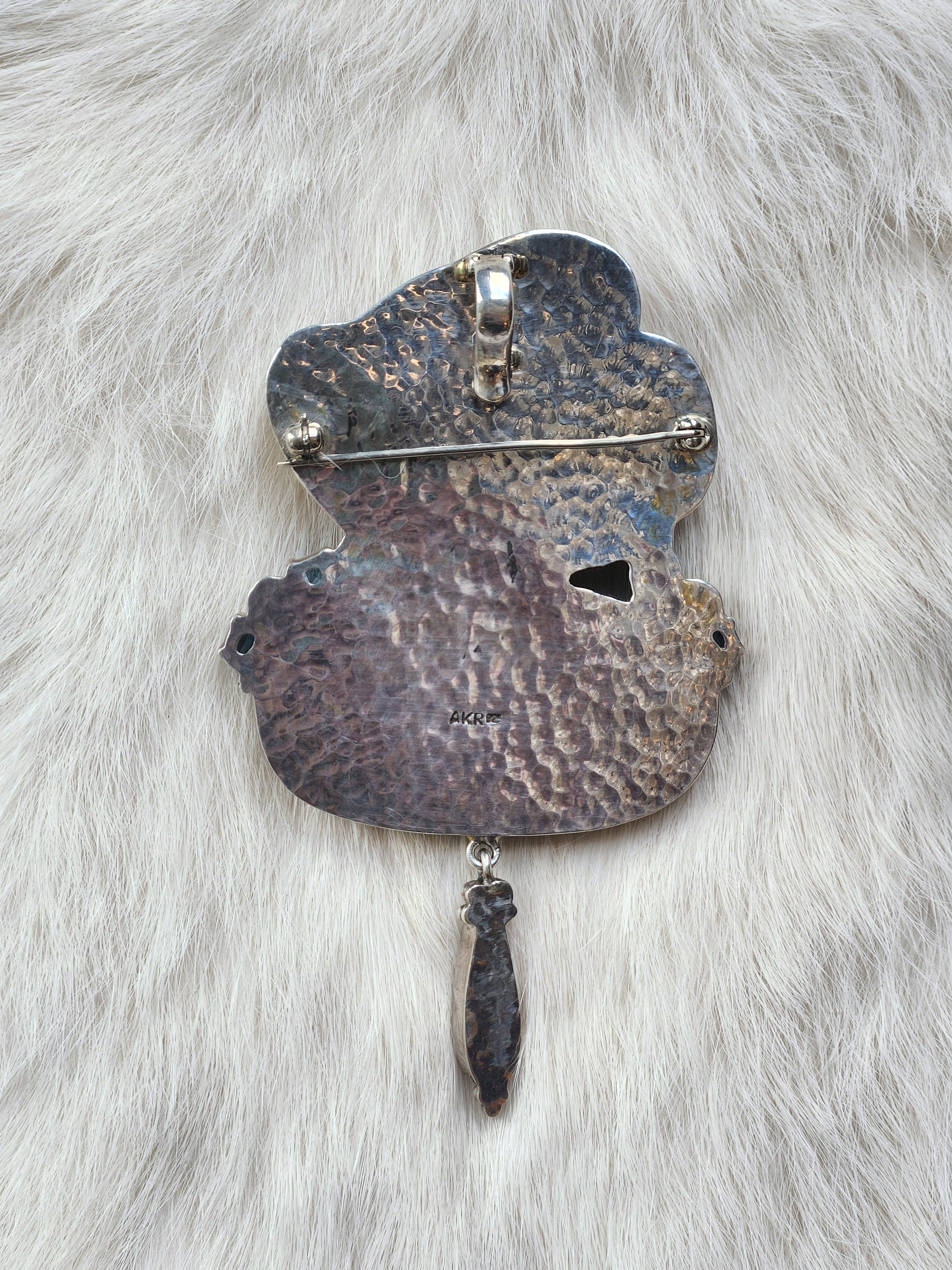 Boulder Opal Fish Pendant/Pin