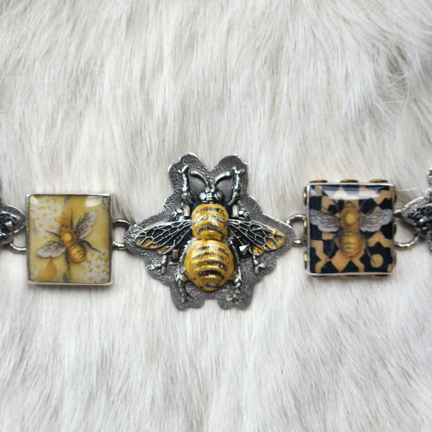 Tile Citrine Bee Bracelet