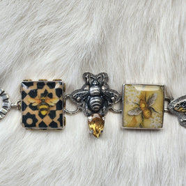 Tile Citrine Bee Bracelet