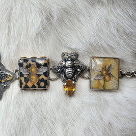 Tile Citrine Bee Bracelet