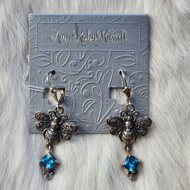Bee Blue Topaz Earrings