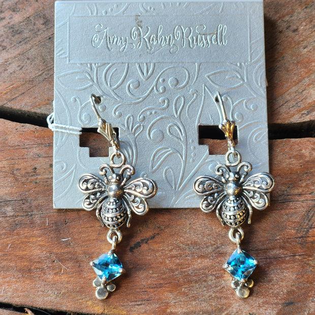 Bee Blue Topaz Earrings