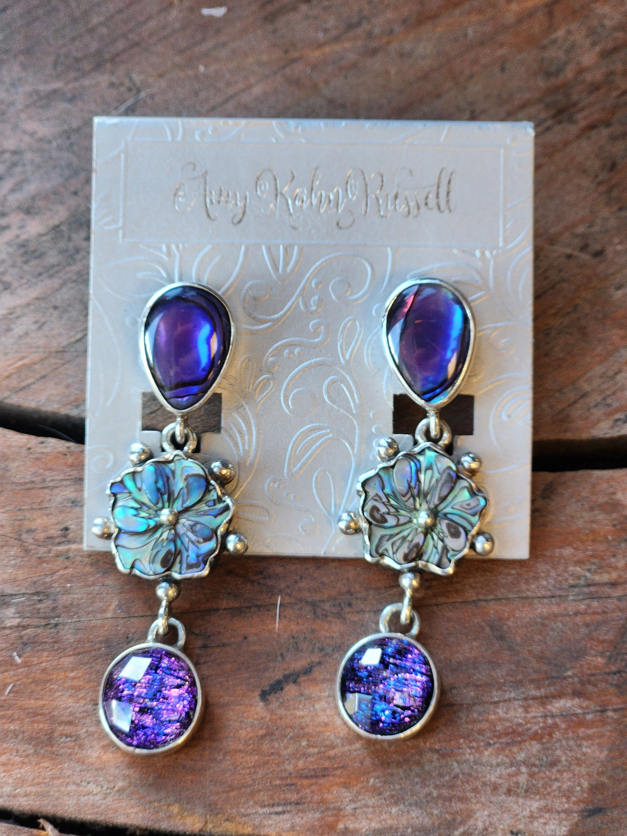 Abalone Flower Earrings