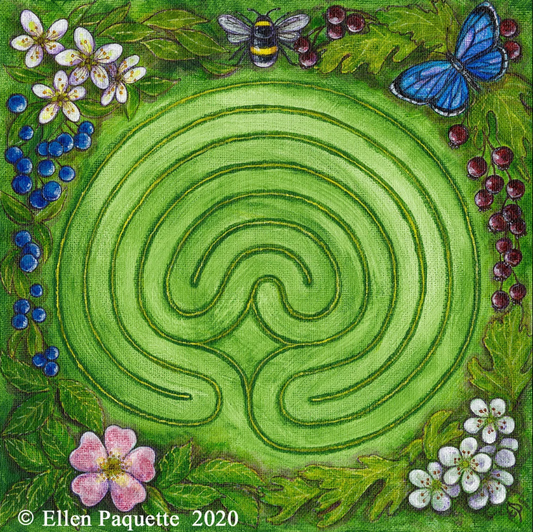 Hedgerow Labyrinth Print