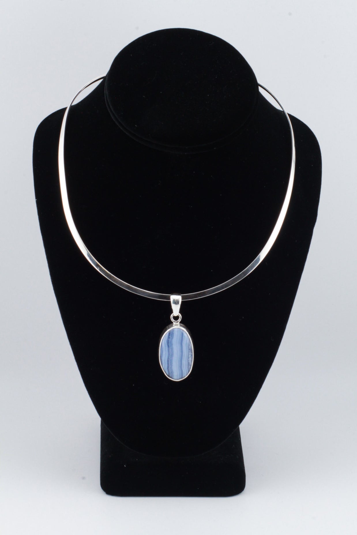 Blue Lace Agate Pendant