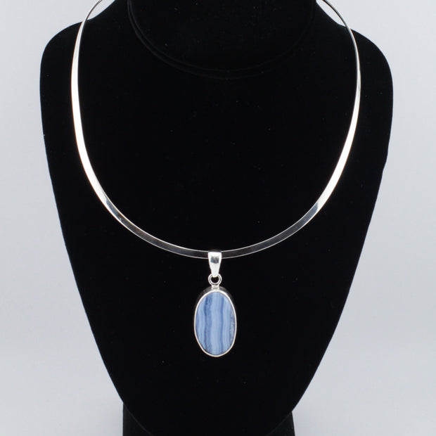 Blue Lace Agate Pendant