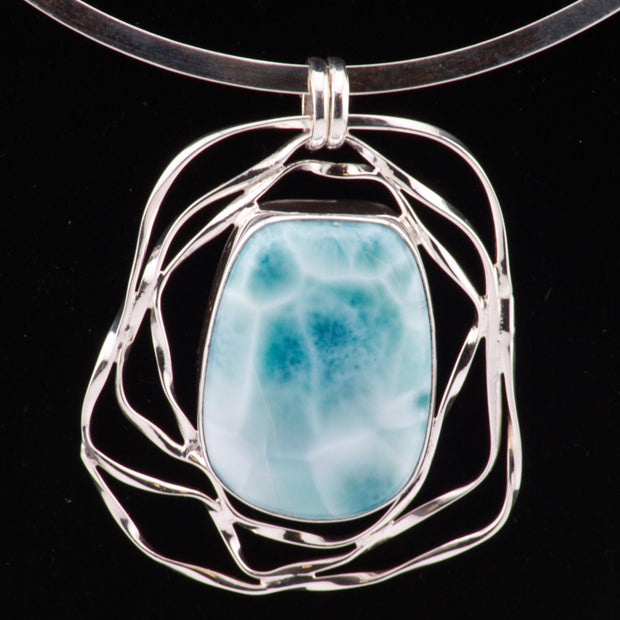 Free Form Larimar Pendant