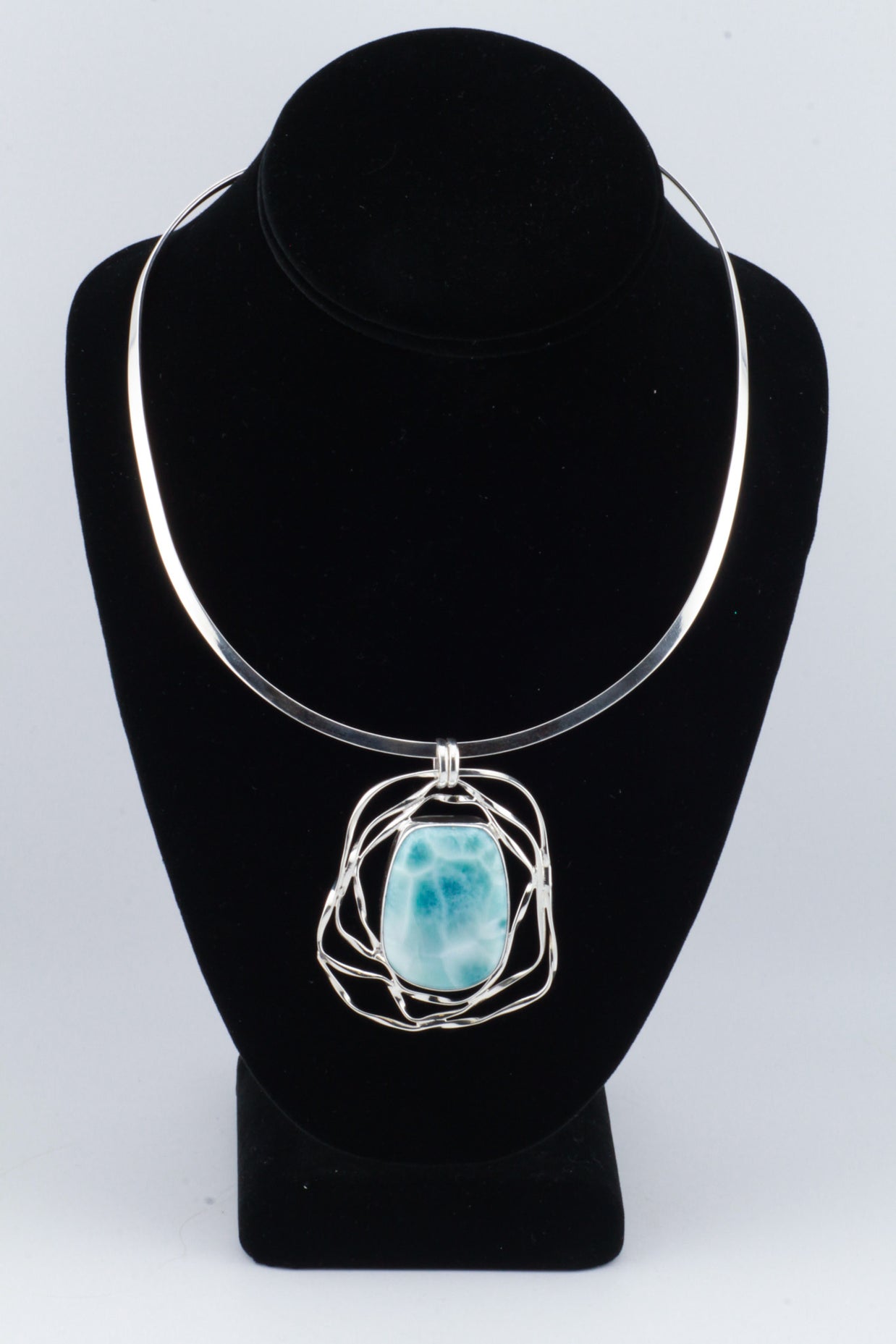 Free Form Larimar Pendant