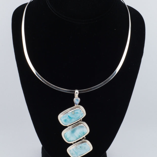 Triple Larimar Pendant