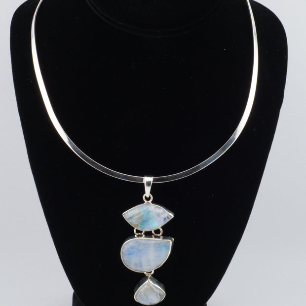 Triple Moonstone Pendant