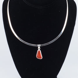 Orange Beach Glass Pendant