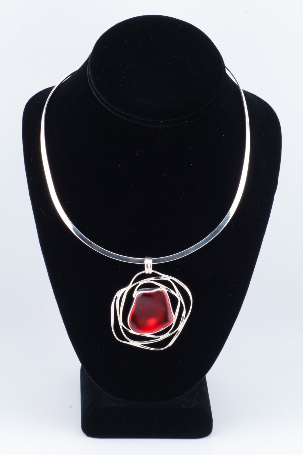 Red Beach Glass Pendant