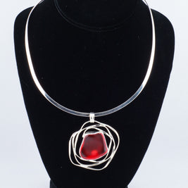 Red Beach Glass Pendant