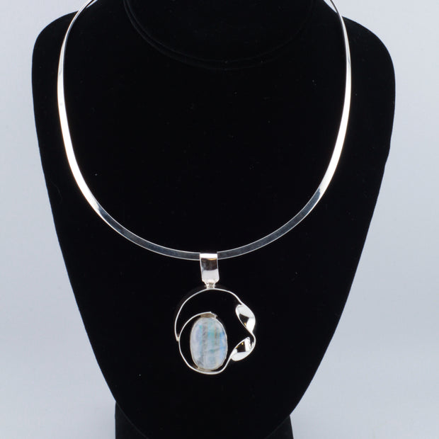 Wrapped Moonstone Pendant