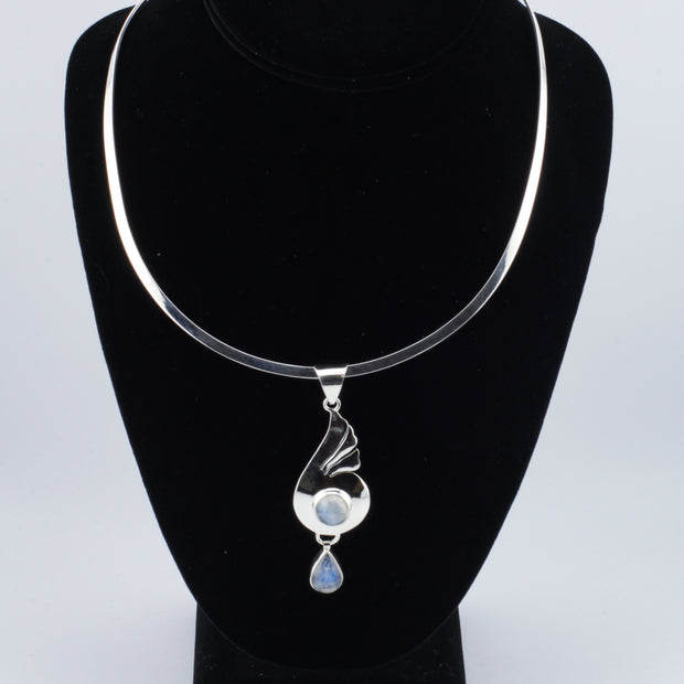Double Moonstone Pendant
