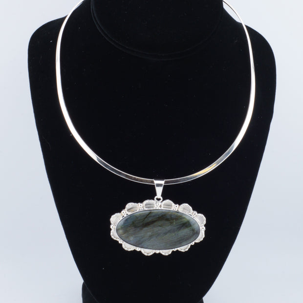 Green Labradorite Pendant