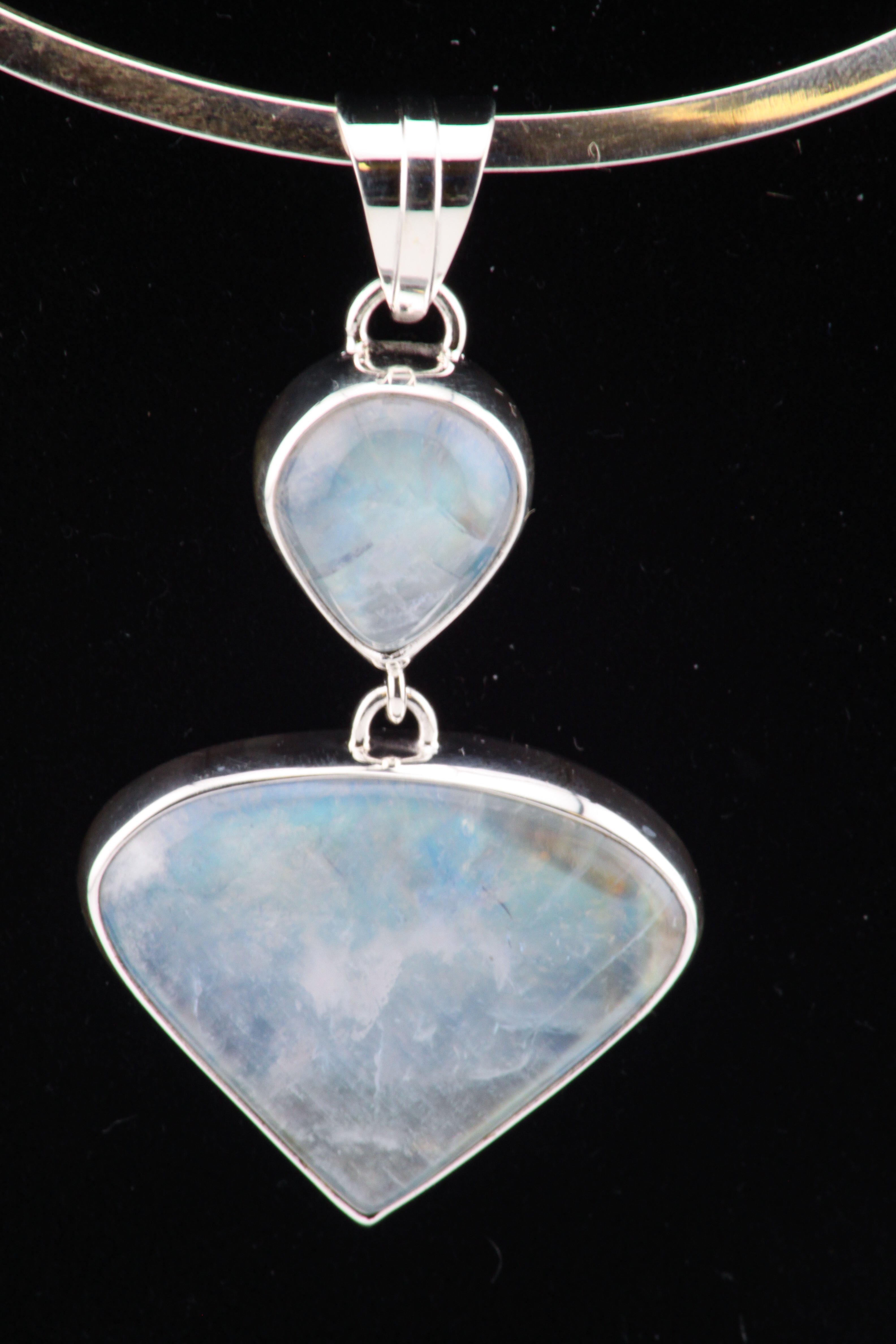 Double Moonstone Pendant