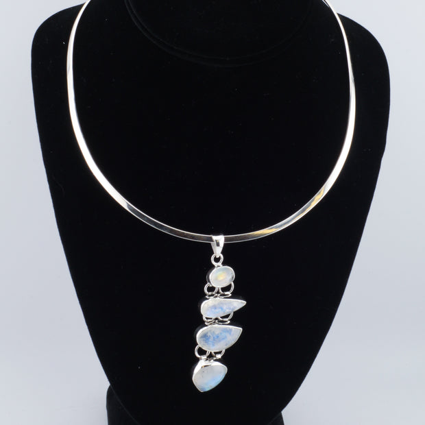 Four Moonstone Pendant