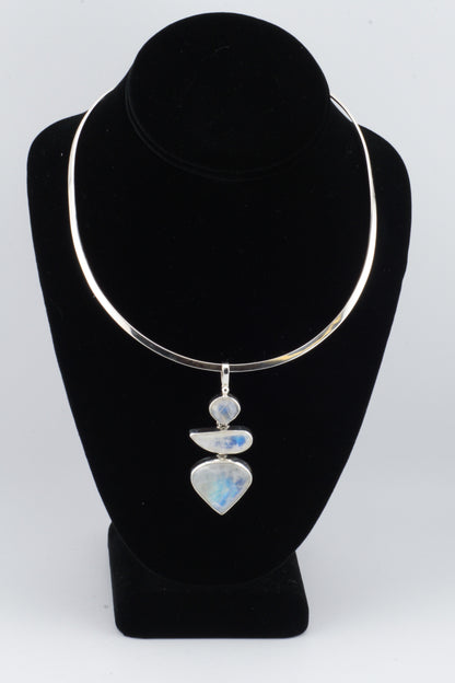 Triple Moonstone Pendant